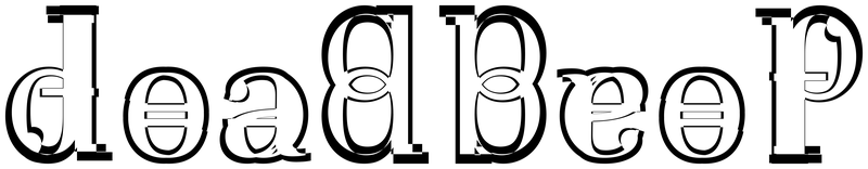 Ambigram for deadbeef in Javatext